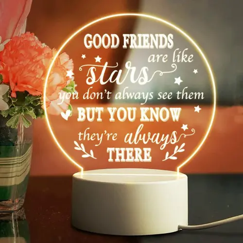 Best Friends Gifts For Women Engraved Night Light Gifts For - Temu
