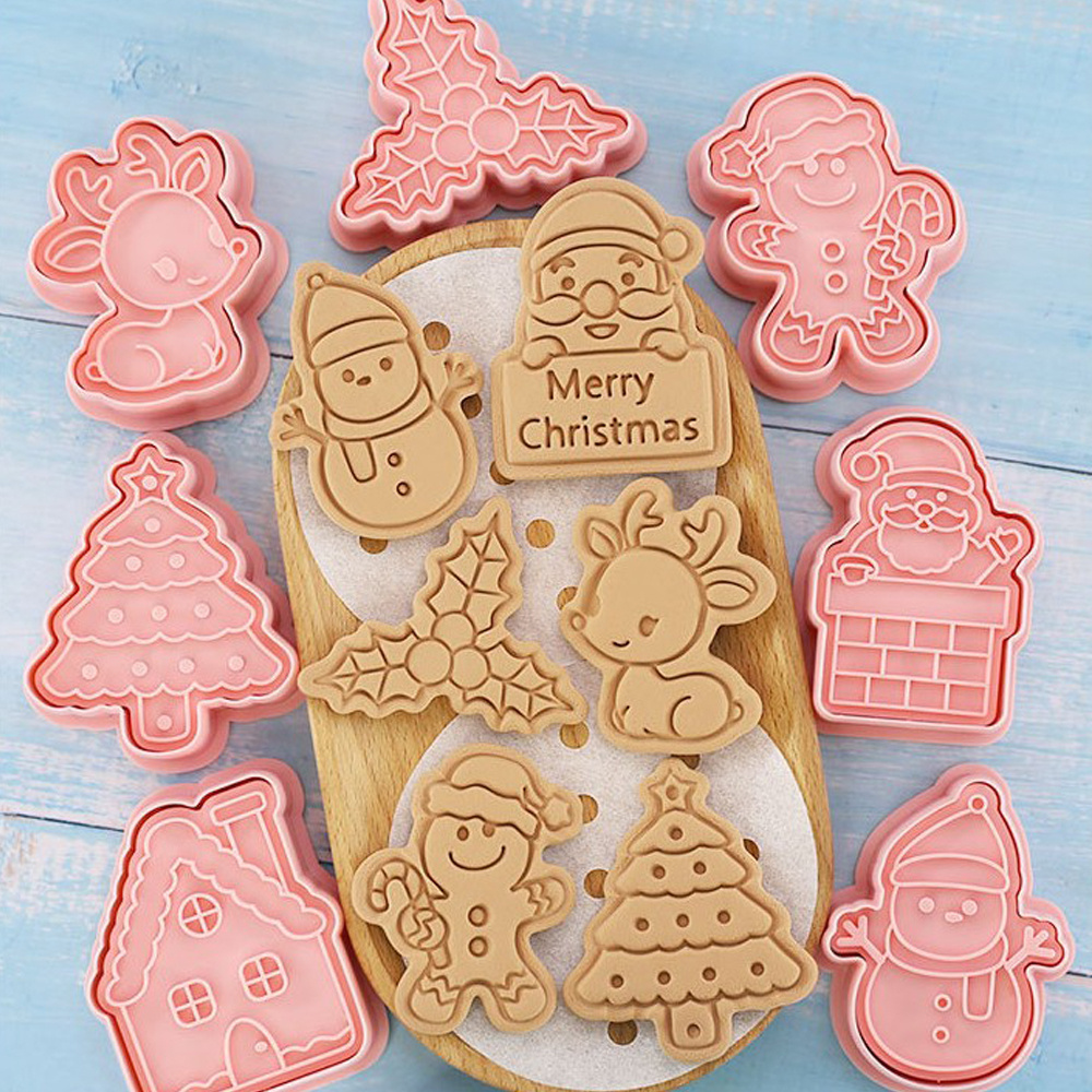 Fivepcs Christmas Cookie Cutter Set Snowman Snowflake - Temu