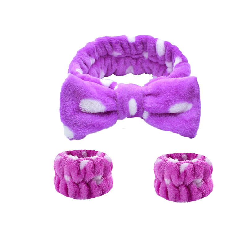 Purple Spa Headband For Washing Face