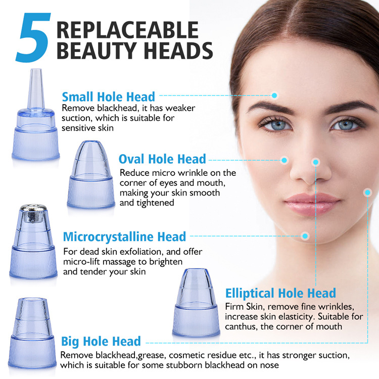 blackhead remover pimple acne removal blackhead vacuum tool skin care pore cleaner mutifunctional details 3