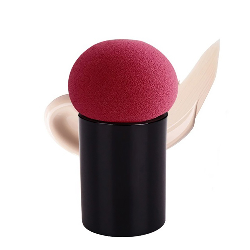 Mushroom Head Shape Puff Sponge w/ Handle for Liquid Creams Powder