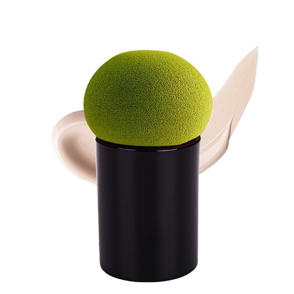 Mushroom Head Shape Puff Sponge w/ Handle for Liquid Creams Powder