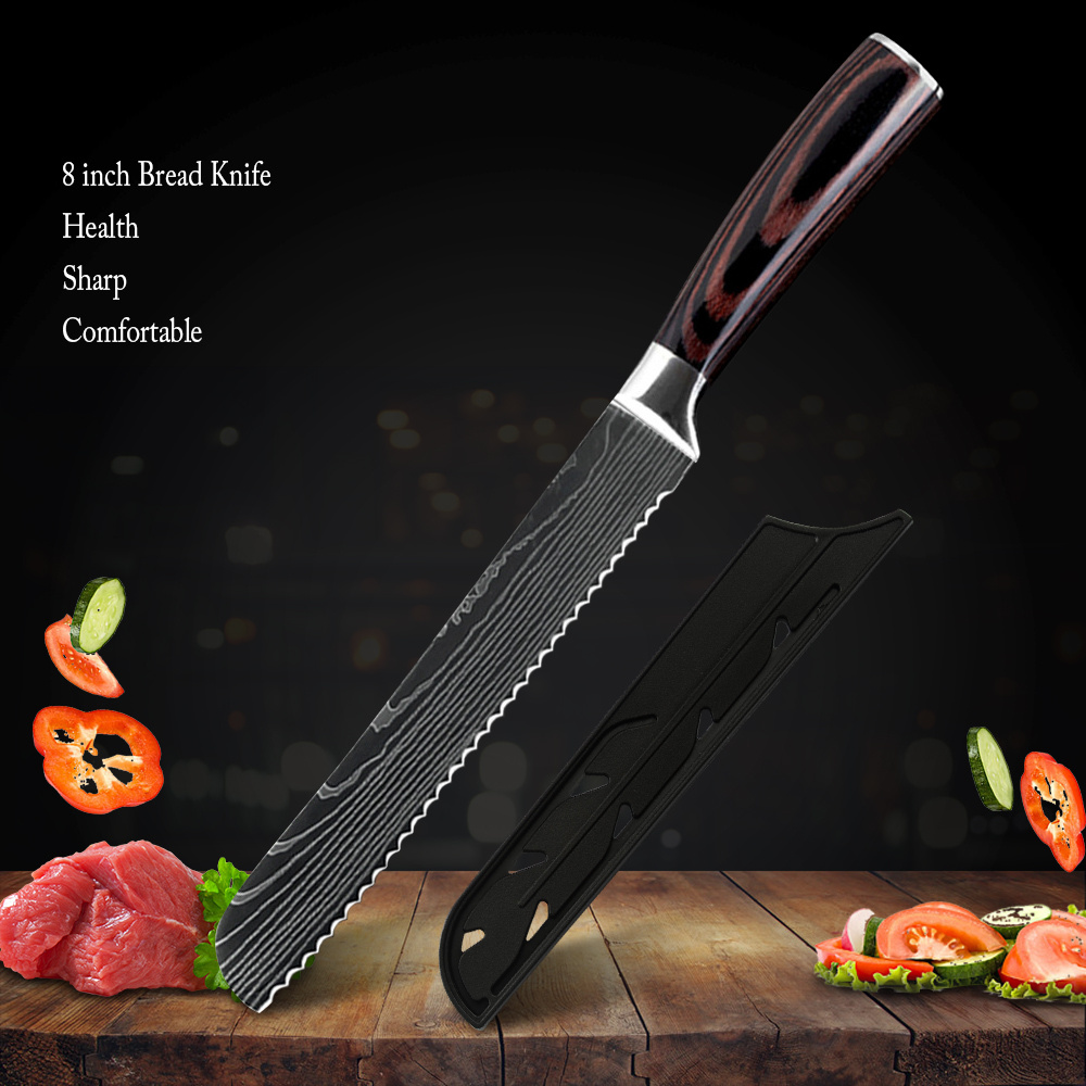 Stainless Steel Bread Knife Does Not Drop Slag Sawtooth Knife