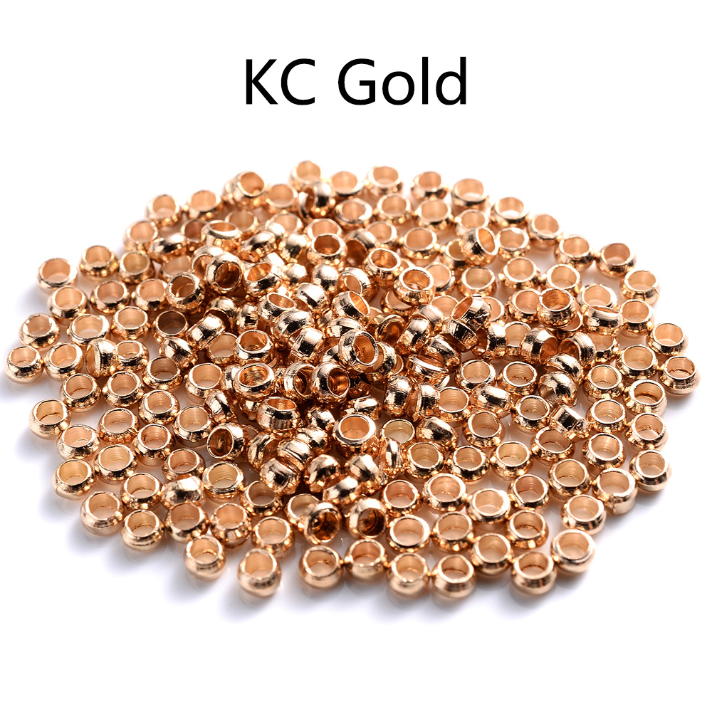 Lot Gold Color Ball Crimp End Beads Stopper Spacer Beads For - Temu