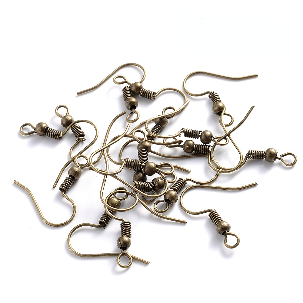 Golden Antique Bronze Ear Hooks Earrings Clasps Findings - Temu