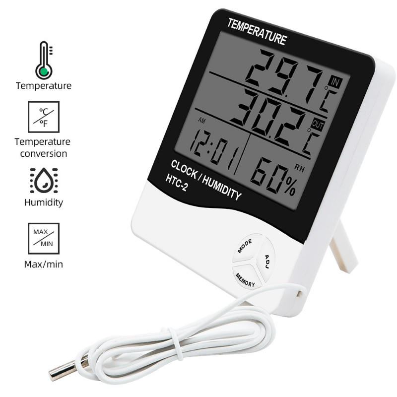 Digital Hygrometer & Indoor Thermometer Pre-calibrated Humidity Gauge, With  24 Hours Memory. - Temu