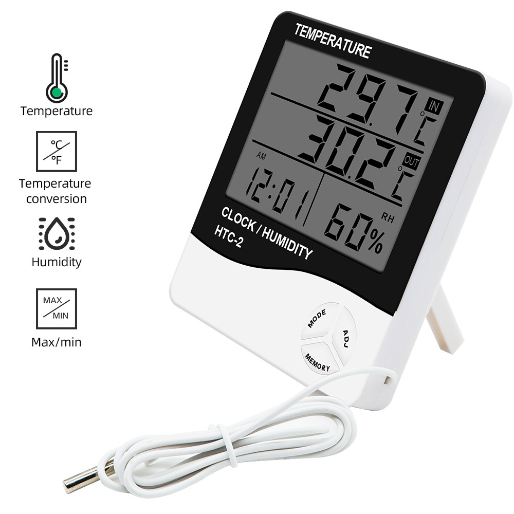 HTC-2 High Quality Room Indoor and Outdoor Electronic Temperature