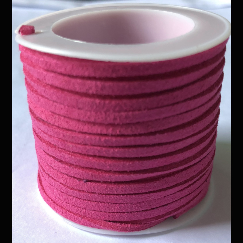 Cuerda de gamuza, 3 piezas de cuerda de cuero sintético (0.118 in, 3  colores)