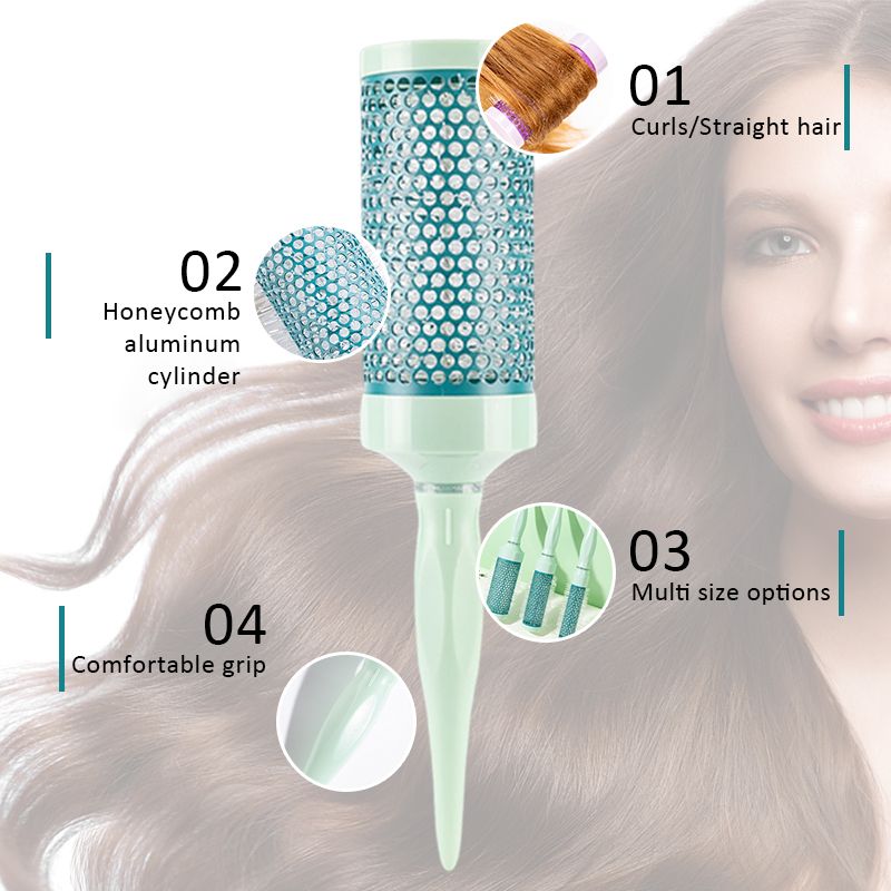 Barbershop Salon Hair Styling Tools Plastic Hair Professional Round Blow  Dry Brush Round Hair Brush | Free Shipping For New Users | Temu