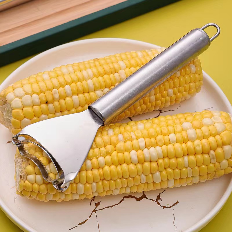 1pc stainless steel corn thresher with ergonomic handle magic corn cob stripper tool convenient thresher corn cutter kitchen gadget details 1
