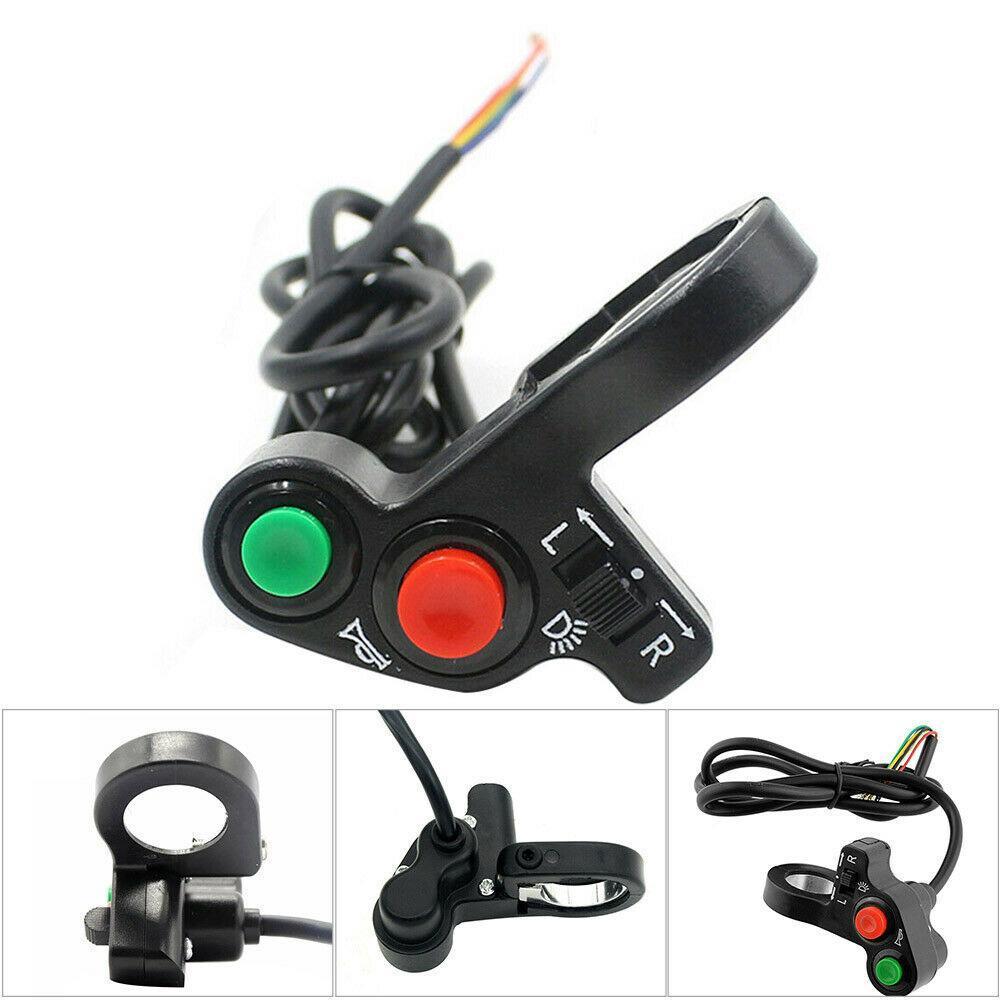 Commutateur de guidon de moto étanche Vélo Scooter Horn Turn Light Horn  Switch On / off Bouton poussoir Interrupteur (noir) (1pcs)