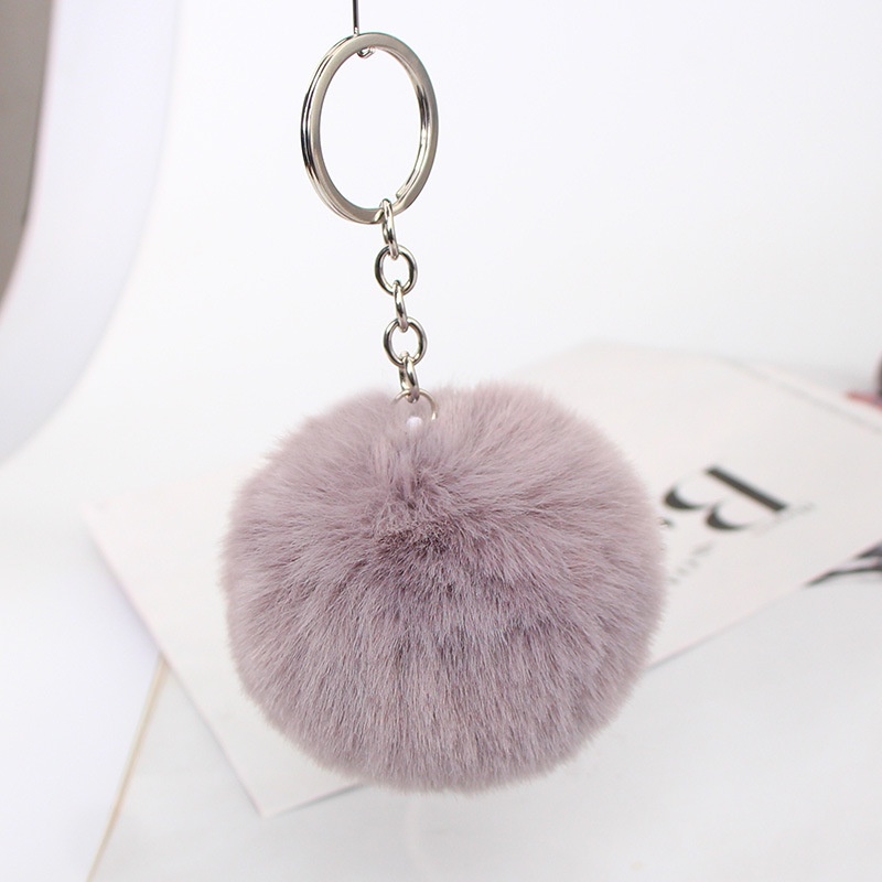 Puffball Owl Faux Fur Pom Pom Keychain Handbag Purse Jewellry Holder  Keyring Backpack Pendants