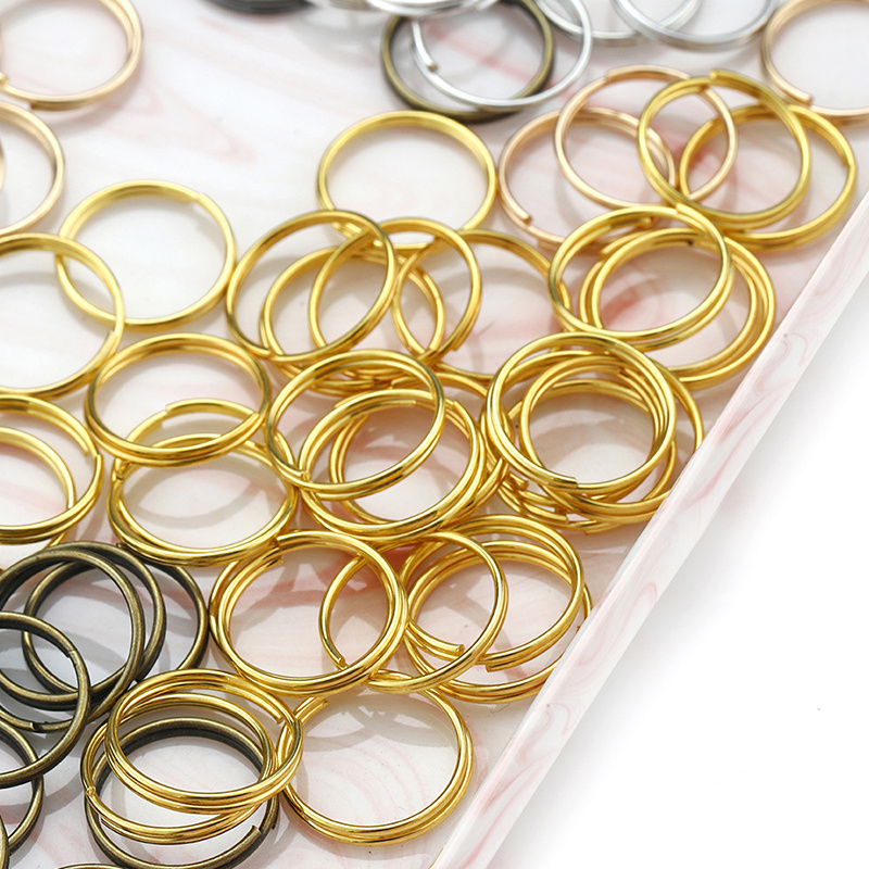 Bulk Keychain Key Ring Findings Flat Split Ring Keyring 30mm Gold Select  Qty 