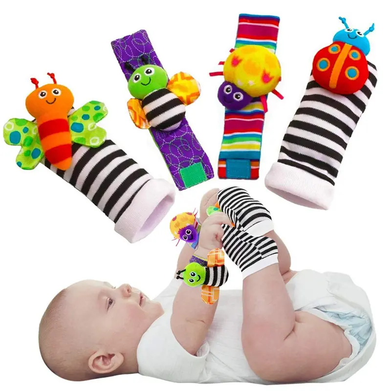 Baby Infant Rattle Socks Toys 3 6 To 12