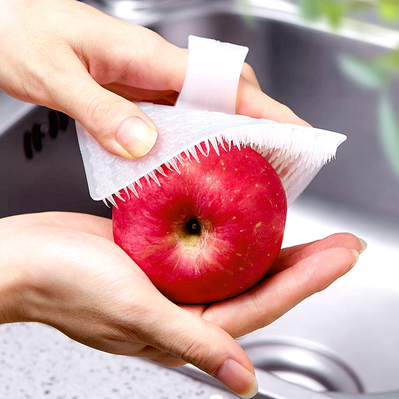 1pc Bendable Multi-functional Fruit & Vegetable Cleaning Brush- Soft  Scrubber For Kitchen Tools