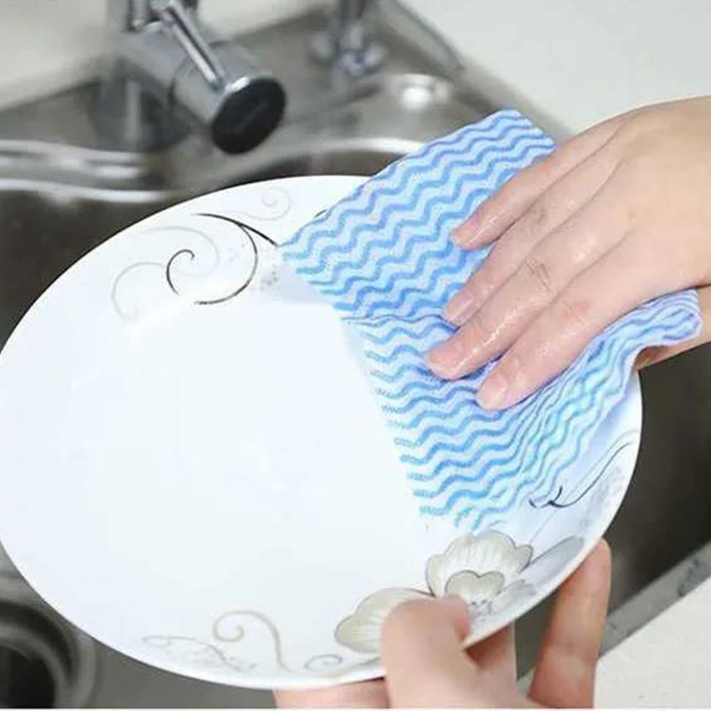 Paper Towels Bulk 3 Roll Kitchen Disposable Nonwoven Cleaning Paper Rags,  Reusable Household Cloths Rolls Dish Towels Paper Napkins Dishcloth, The  Color of the Towels is Random (Random Blue or Orange) price