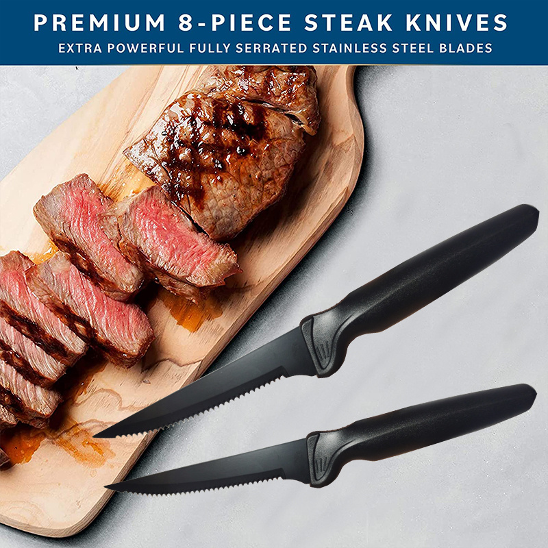 4-Piece Stainless Steel Serrated Mignon Steak Knife Set