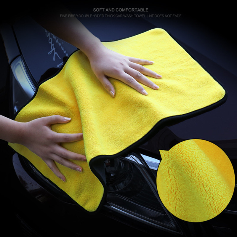 20pcs/set Car e Polishing Wash Towels Microfibers Detailing Cleaning Soft  Cloths Home Window 30x30cm Black