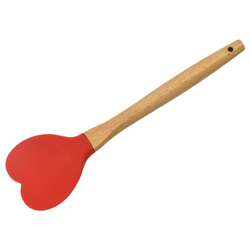 Heart Shaped Silicone Spatula - Perfect For Baking, Stirring, And Pastry -  Bamboo Handle - Ideal Kitchen Gift For Housewarming, Mother's Day, Wedding,  And Engagement - Temu
