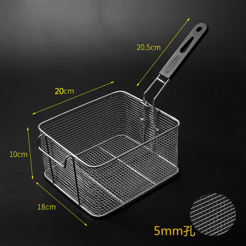 21CM Air Fryer Mesh Basket 304 Stainless Steel Steamer Basket for