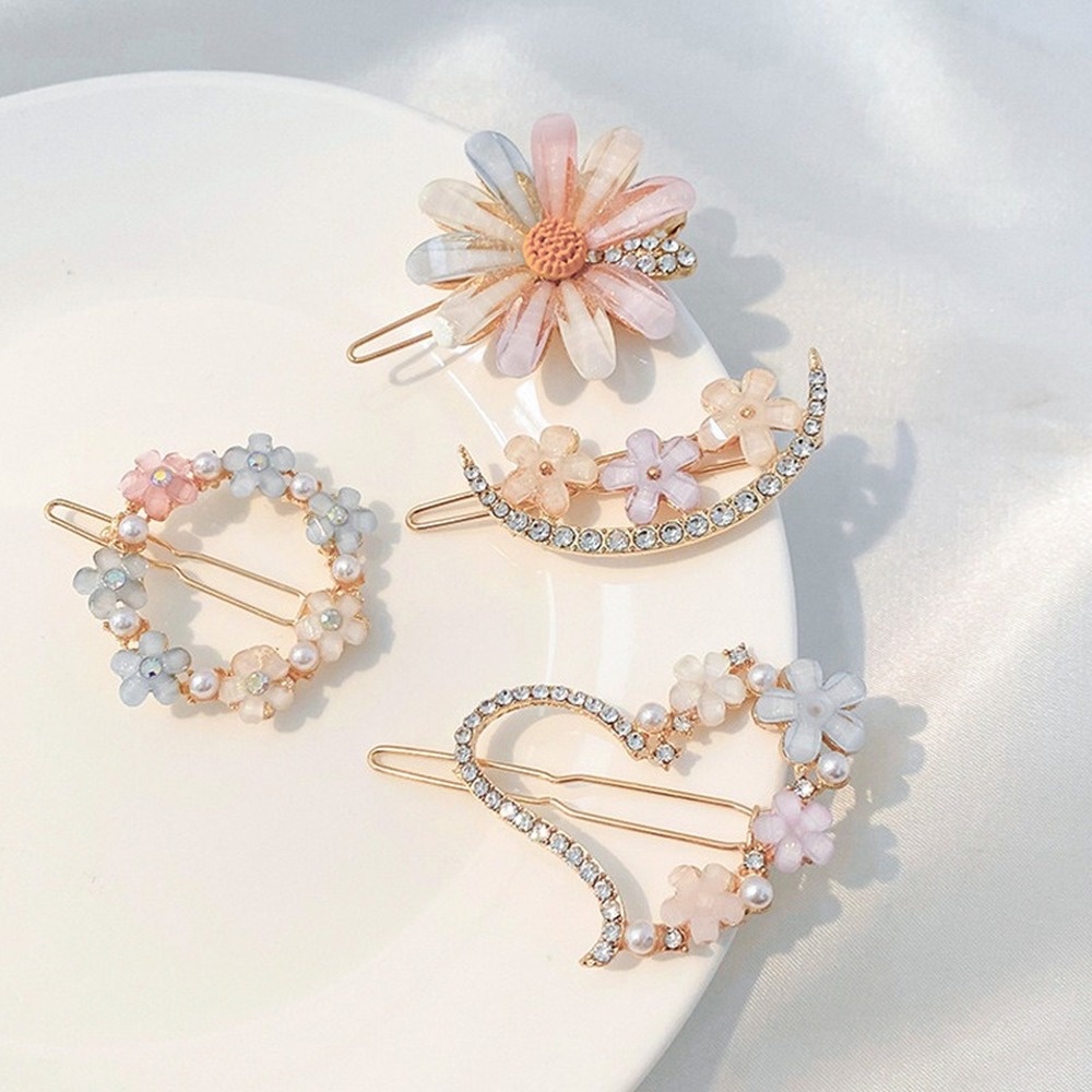 Daisy Flower Hair Clip Hairpin Flower Clips Barettes for Women  Daisy Crystal Hair Pins Rhinestone Decorative Side Clip Bridal Hair  Accessories Birthday Christmas Gifts : Beauty & Personal Care