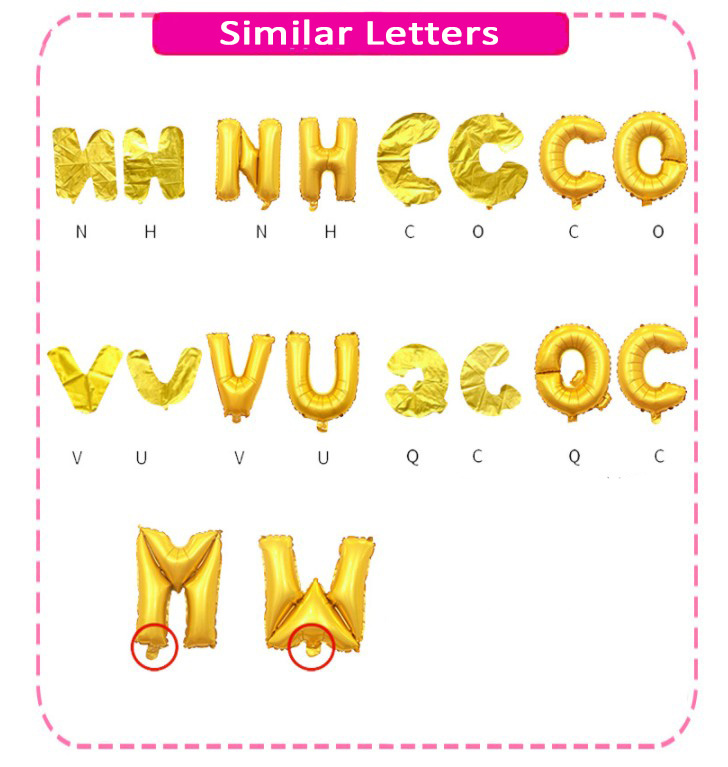 Letras del alfabeto de globos de lámina dorada