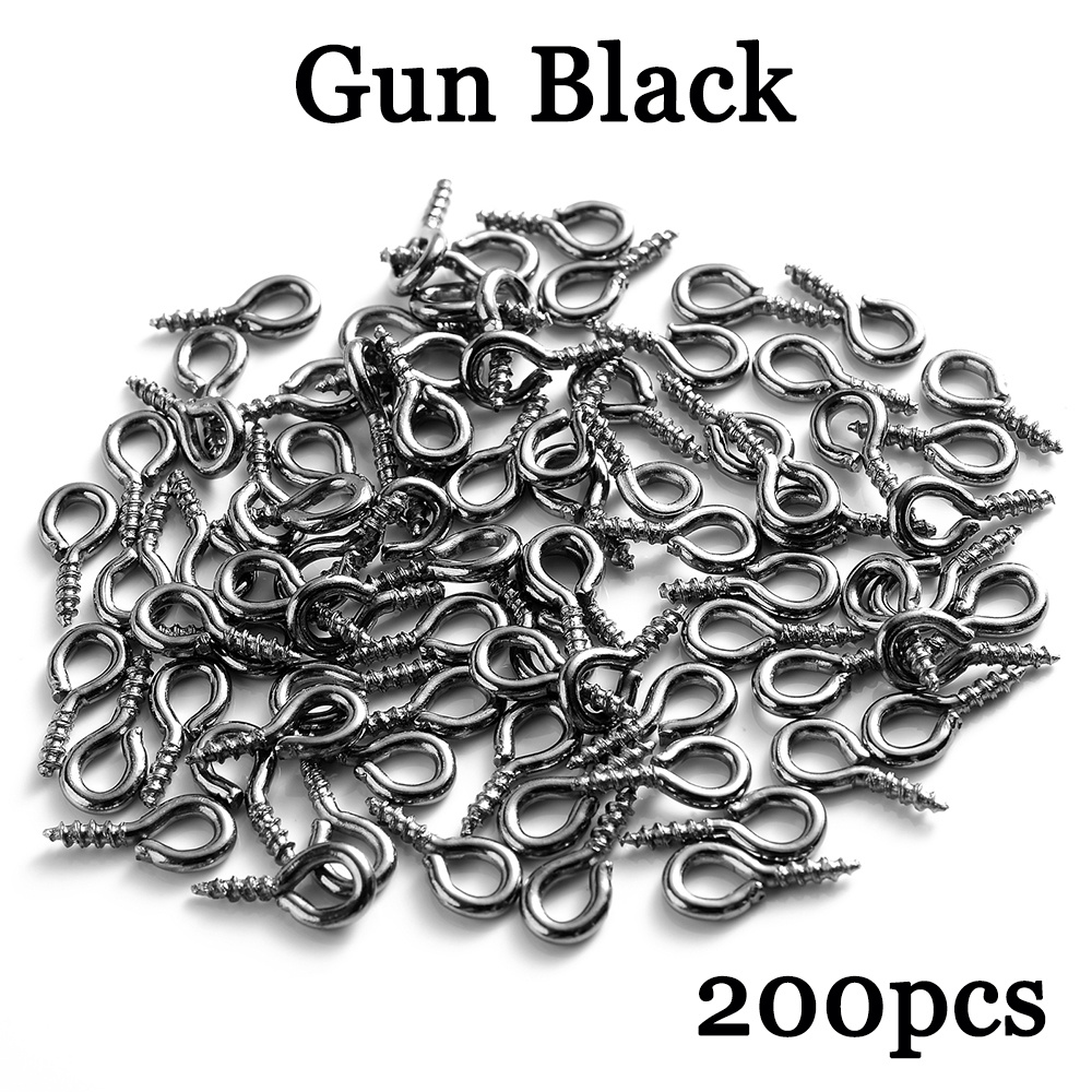 1200 Pieces 3 Sizes Screw Eye Pins Small Screw Pins Mini Metal Eye