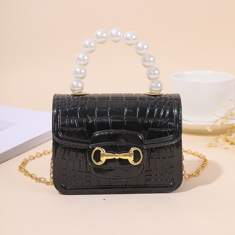 Fashion Women Orange Green Shoulder Bags Prom Clutch Pearl Chain Crossbody  Bags Female Chic Totes Pu Leather Handbags And Purse