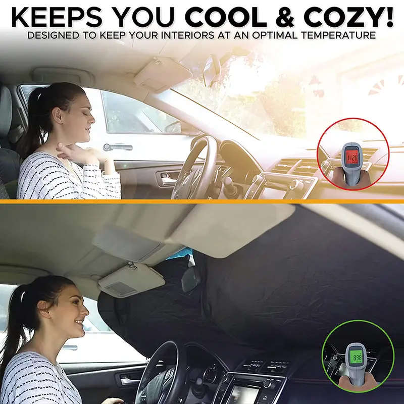 Auto-Sonnenschutzabdeckung für Autofenster  Sonnenschutz-Windschutzscheiben-Visier-Schutzschild Faltbarer  Auto-UV-Schutzvorhang Styling-Zubehör