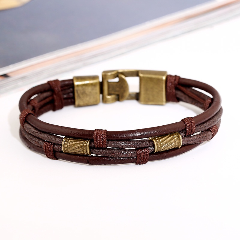 

Vintage Cuff Bangle Braided Bracelets Faux Leather Multilayer Bracelet Bangle Wristband Jewelry