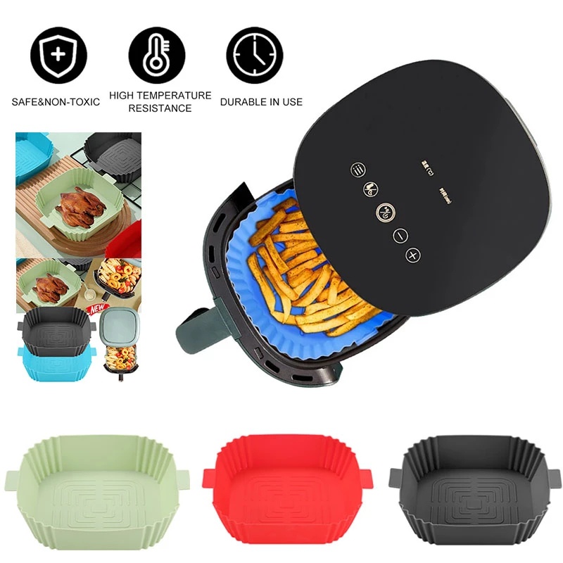 Square (top bottom ) Air Fryer Silicone Baking Liners Pot - Temu