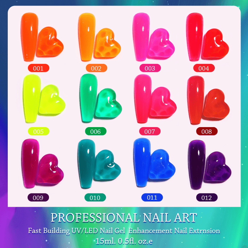 Pastel Jelly Nail Extension Gel Kit - DIY Nail Builder Set