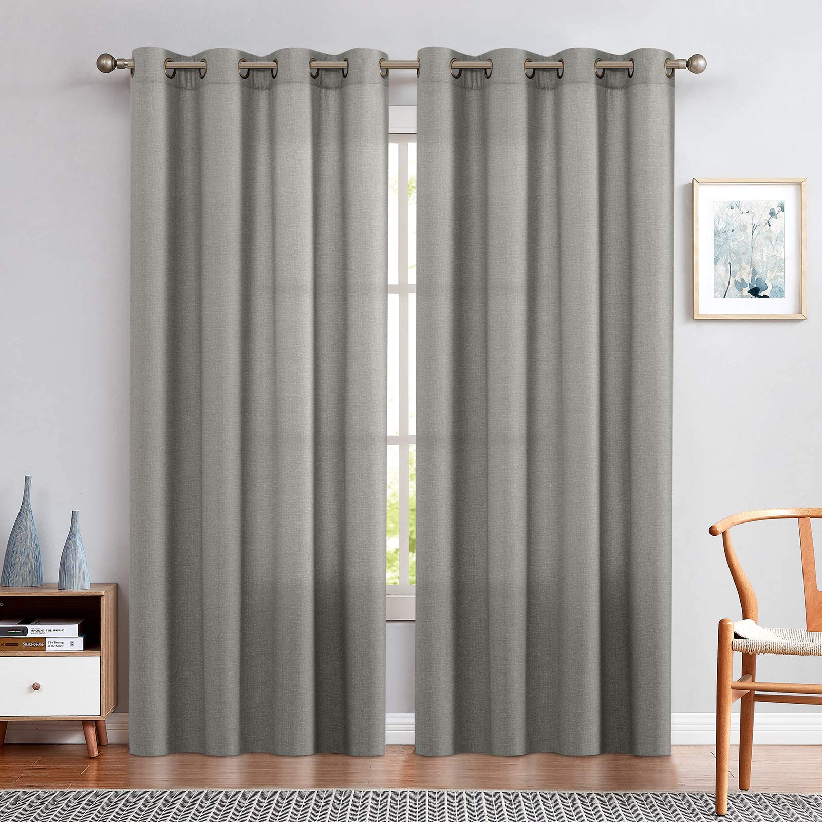 Dos capas tela estampada cortinas ventana cortinas para la sala de