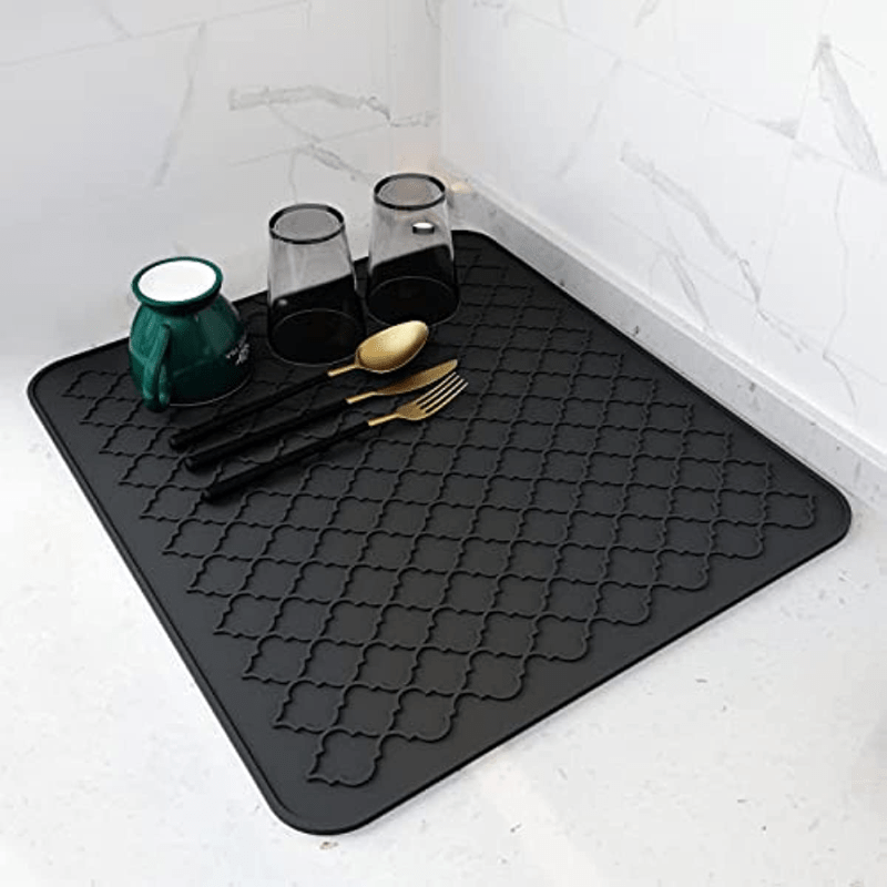 Dish Drying Mat for Kitchen Counter Easy Clean Silicone Drying Mat
