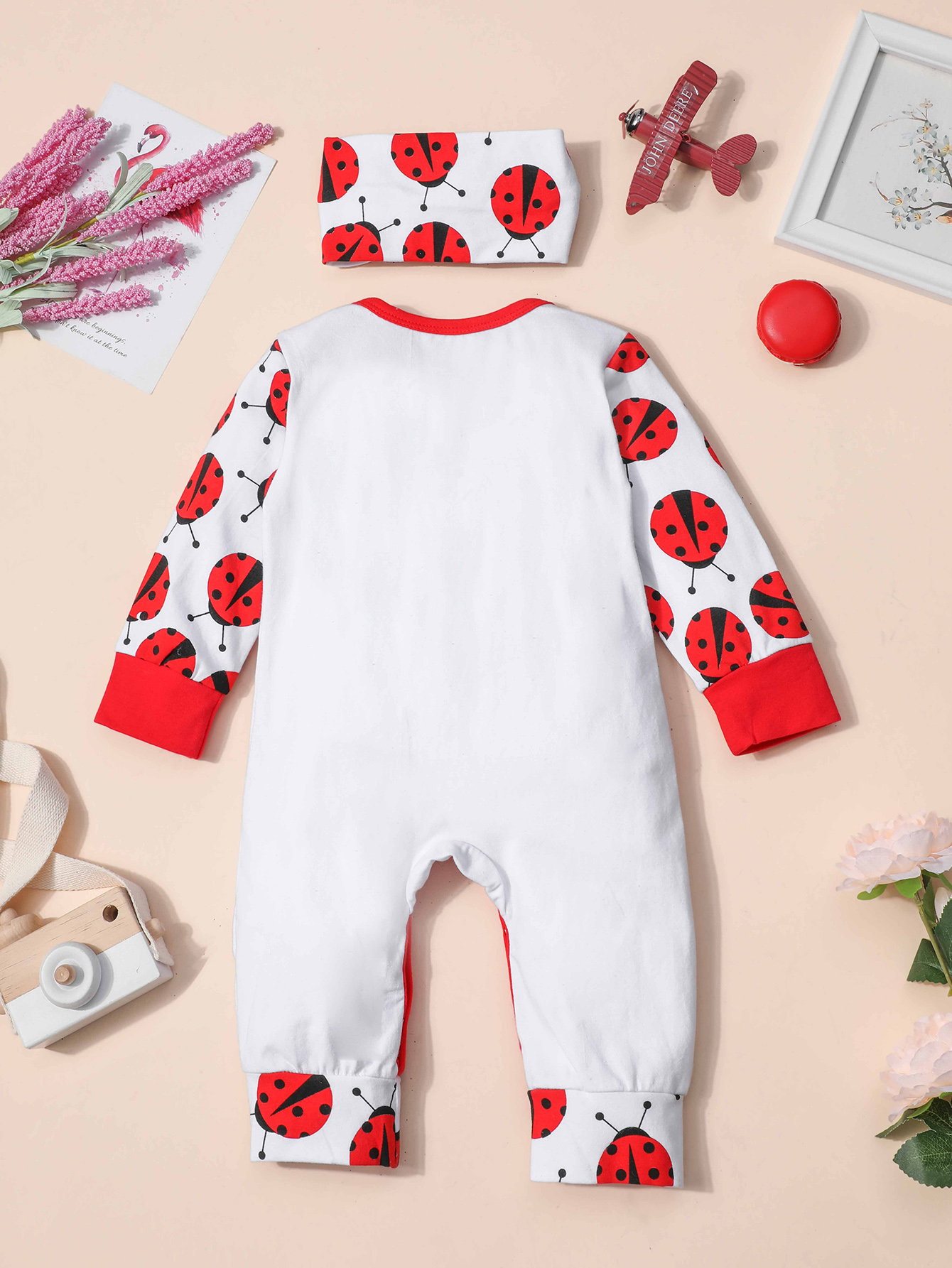 0-18 Meses Bebé Niñas Floral Impreso Manga Larga Pantalones Monos Y Diadema  gaojinjia