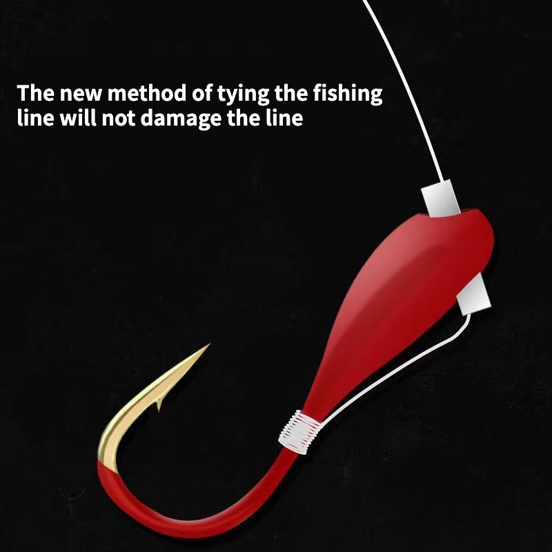 Barbed Fishing Hooks Red Overturned Head Lifelike Lure Bait - Temu