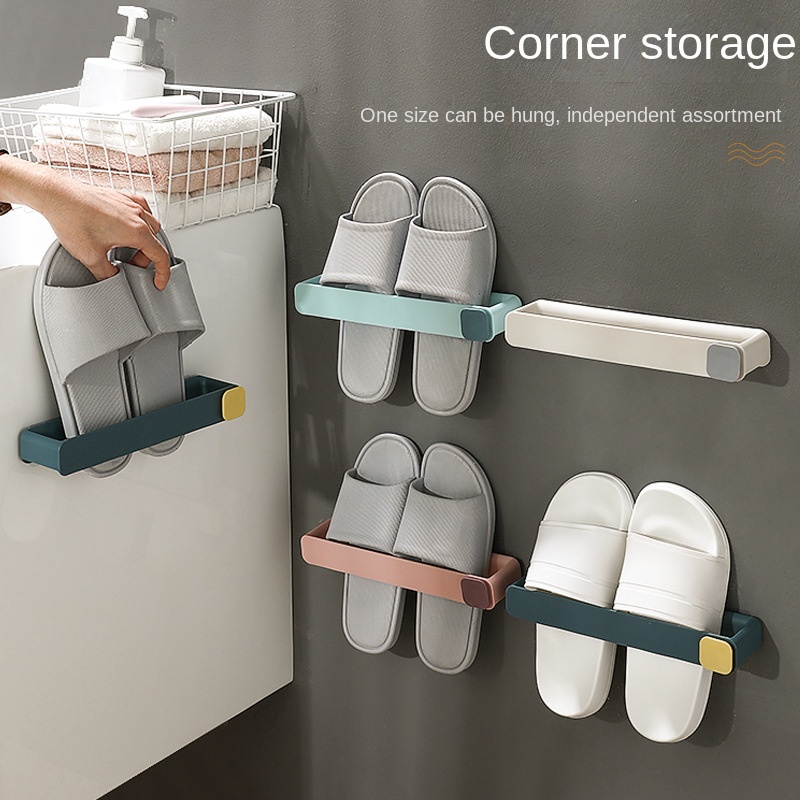 Wall Mounted Shoes Rack With Sticky Hanging Strips Hanging - Temu
