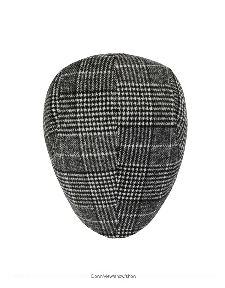 Xishao Gorra negra para hombre de otoño e invierno de mediana edad, gorra  de béisbol de lana gruesa para exteriores, protección para los oídos, gorra  cálida Xishao ropa