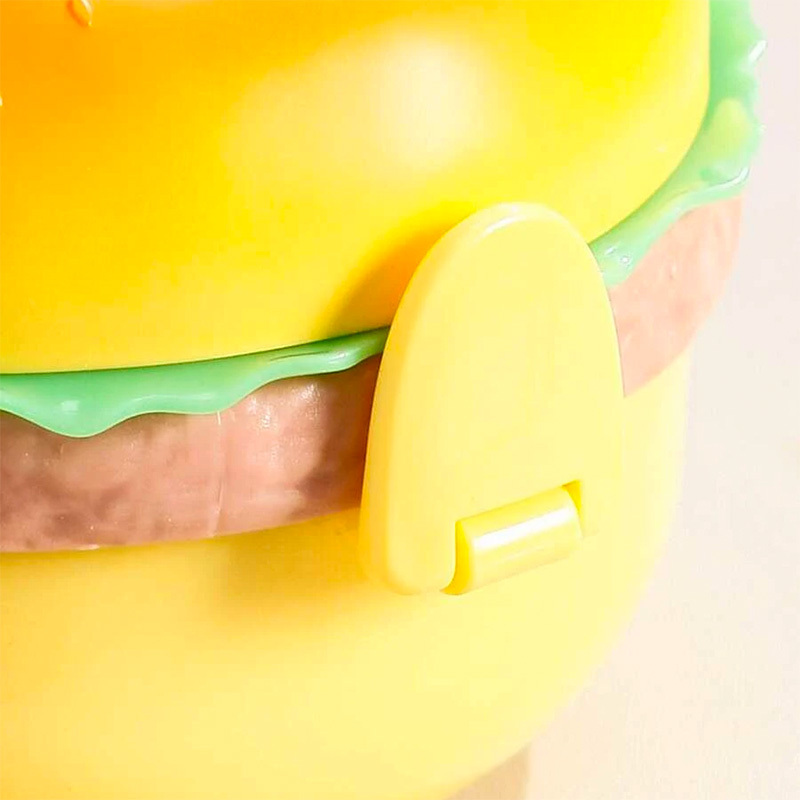 1pc Cute Hamburger Shaped Plastic Lunch Box - Portable Food Container for  Healthy Meals on the Go