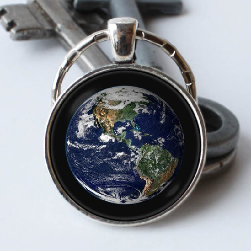 PROLOSO 48 Pcs Globe Keychains Bulk for Kids World Planet Earth