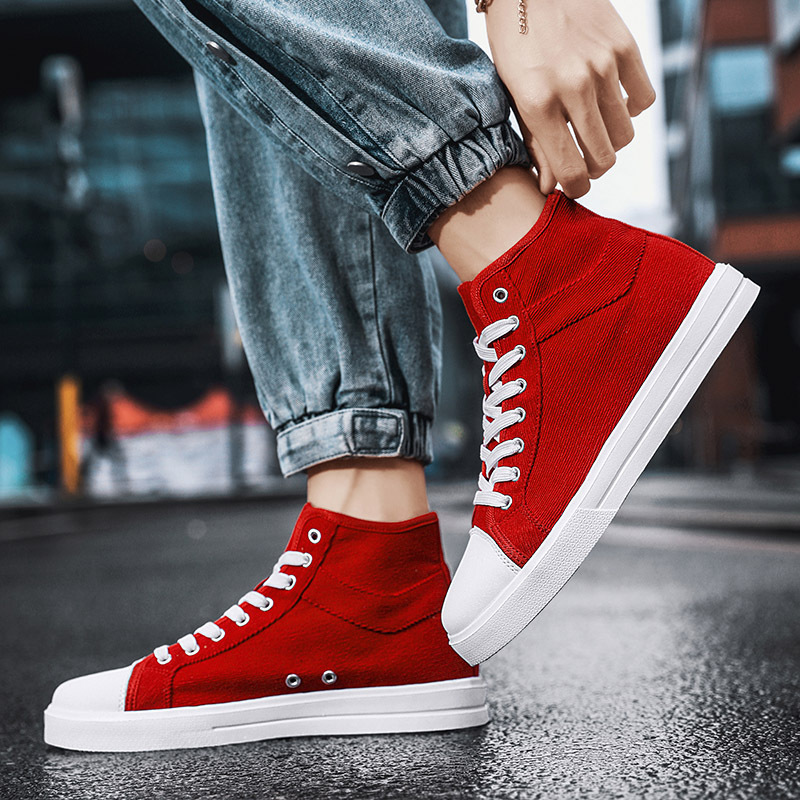 Mens Canvas Shoes Fashion High Top Lightweight Breathable Walking Sneakers  Mens Footwear - Men's Shoes - Temu