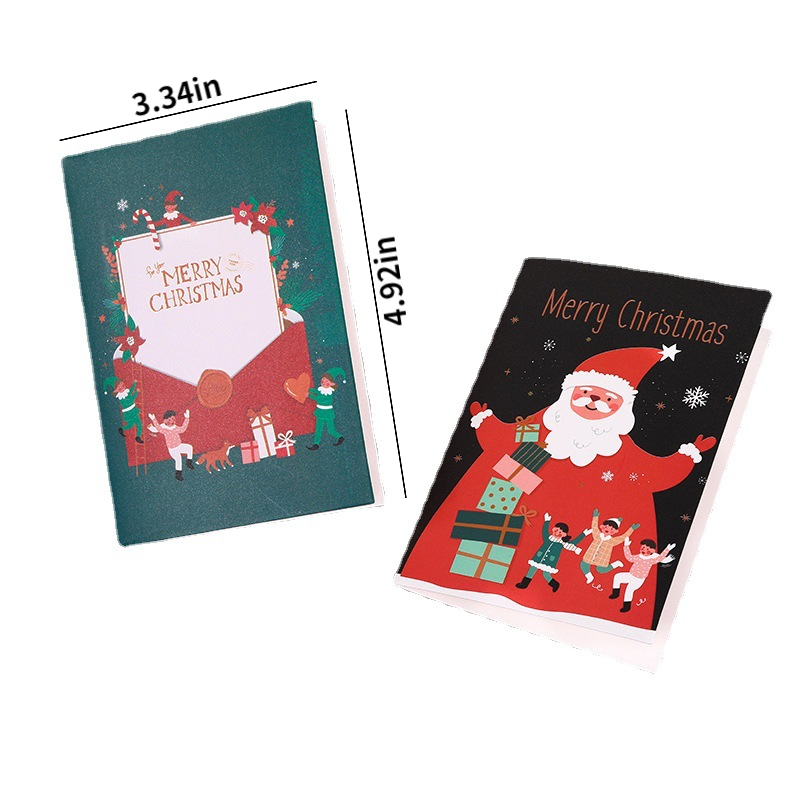 Cartoon Christmas And Happy Holiday Cards Set