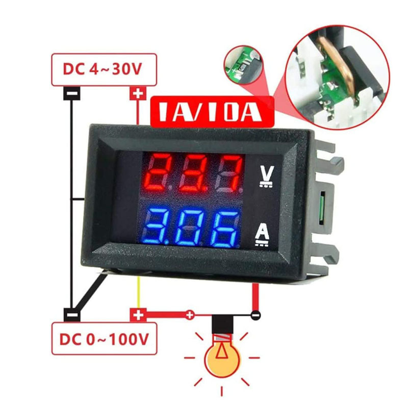 Led Voltmeter Ammeter Digital Multimeter Display Voltage - Temu