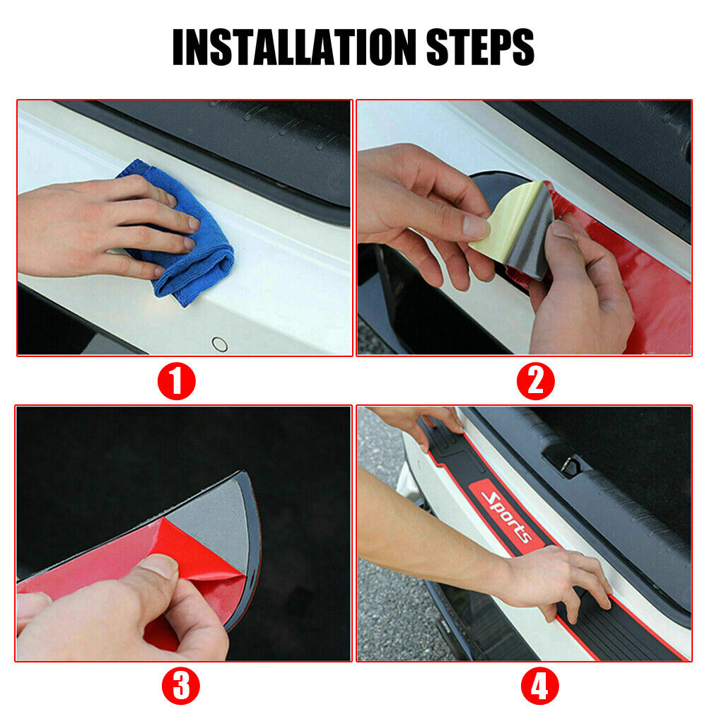 Generic Universal Car Trunk Door Sill Plate Protector Rear Bumper Guard  Rubber Mouldings Anti-collision Scratch Rubber Strip