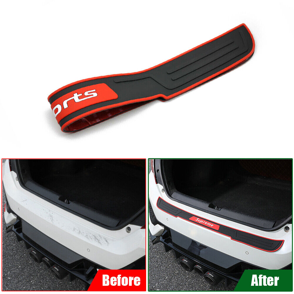 Trunk Sill Guard Car Rear Bumper Protector Rubber Scratch Pad Cover Trim  Strip