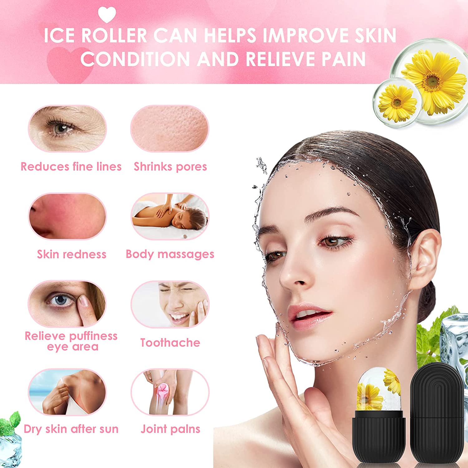 Skin Care Beauty Lifting Contouring Tool Silicone Ice Cube - Temu