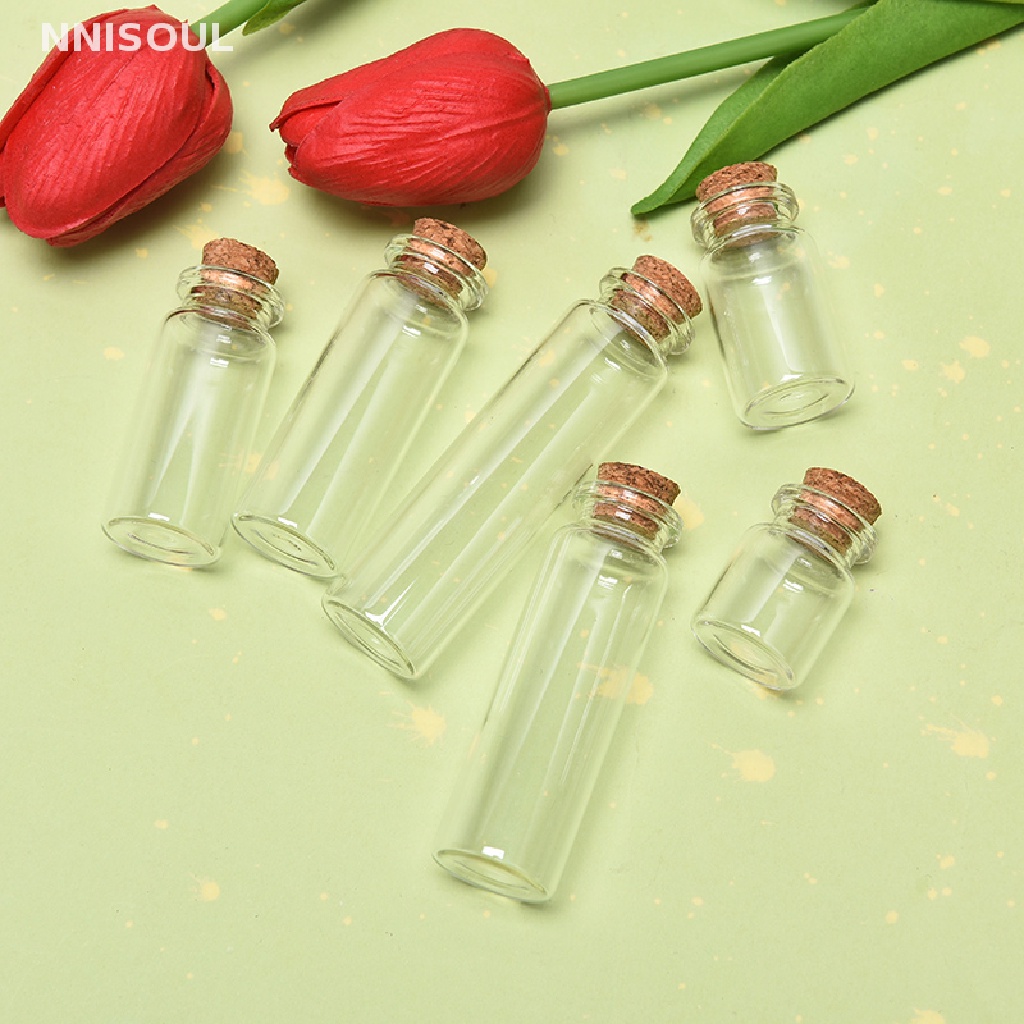 Comprar 10X pequeñas botellas de vidrio botella de poción en miniatura Mini  viales de vidrio de corcho boda