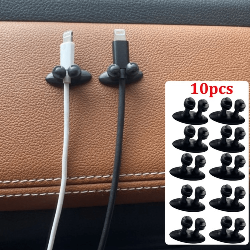 

5pcs/10pcs/20pcs Cable Manager Car Dashboard Mobile Phone Cable Manager Charger Cable Line Organizer Clasp Clamp Auto Interior Accessories