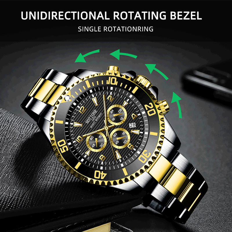 Fashion Men's Sports Watch Luxury Waterproof Stainless Steel Quartz Watch  Men's Business Luminous Watch - Temu Canada