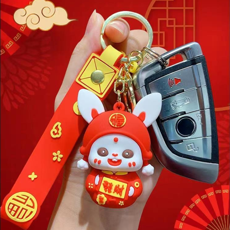 Cute Panda Kawaii Anime Car Keychain, Animated Funny Animal Car Key Chain Accessories Car Gift for Girls Boy Lovers,Bag Accessories,Temu